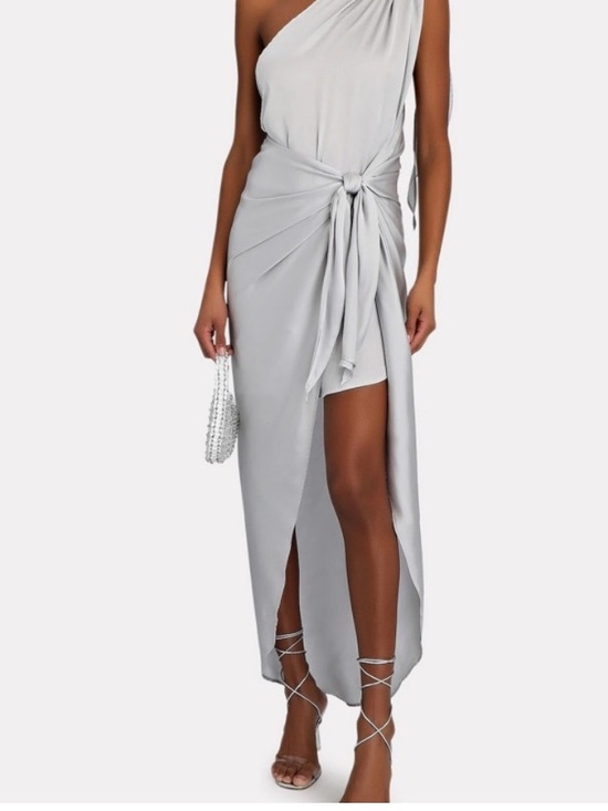 Baobab Collection Dresses & Skirts - Baobab Marea One Shoulder Silver Dress  high low size medium
